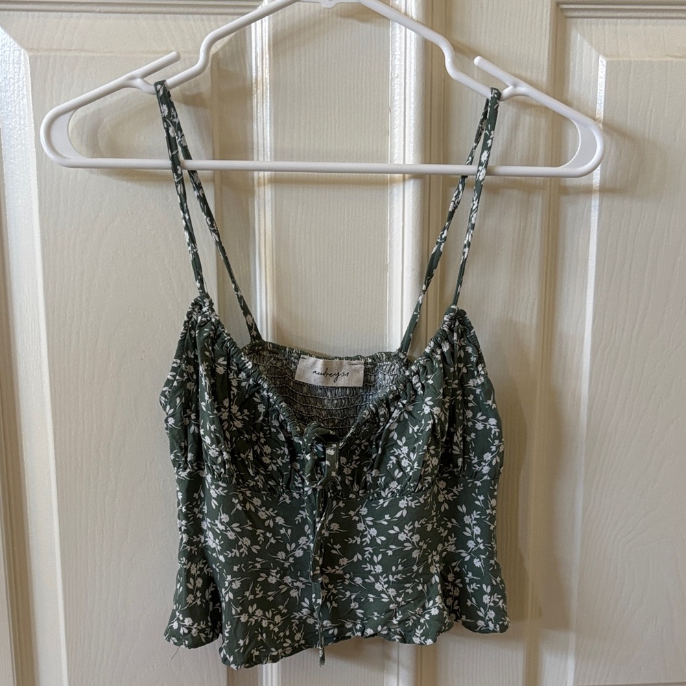 Audrey 3+1 Green Floral Camisole